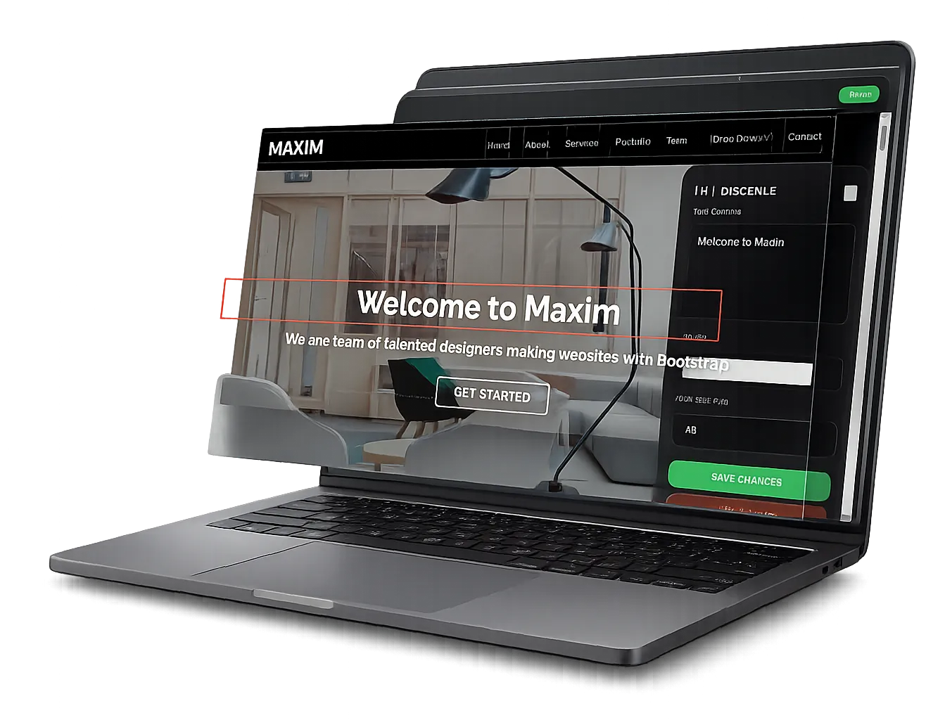 Professional customizable website template built with Bootstrap and AI assisted editing tools